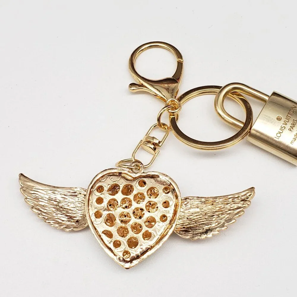 Authentic Louis Vuitton Lock & Key Gold ✨ Unbranded Keychain Bag Charm LV